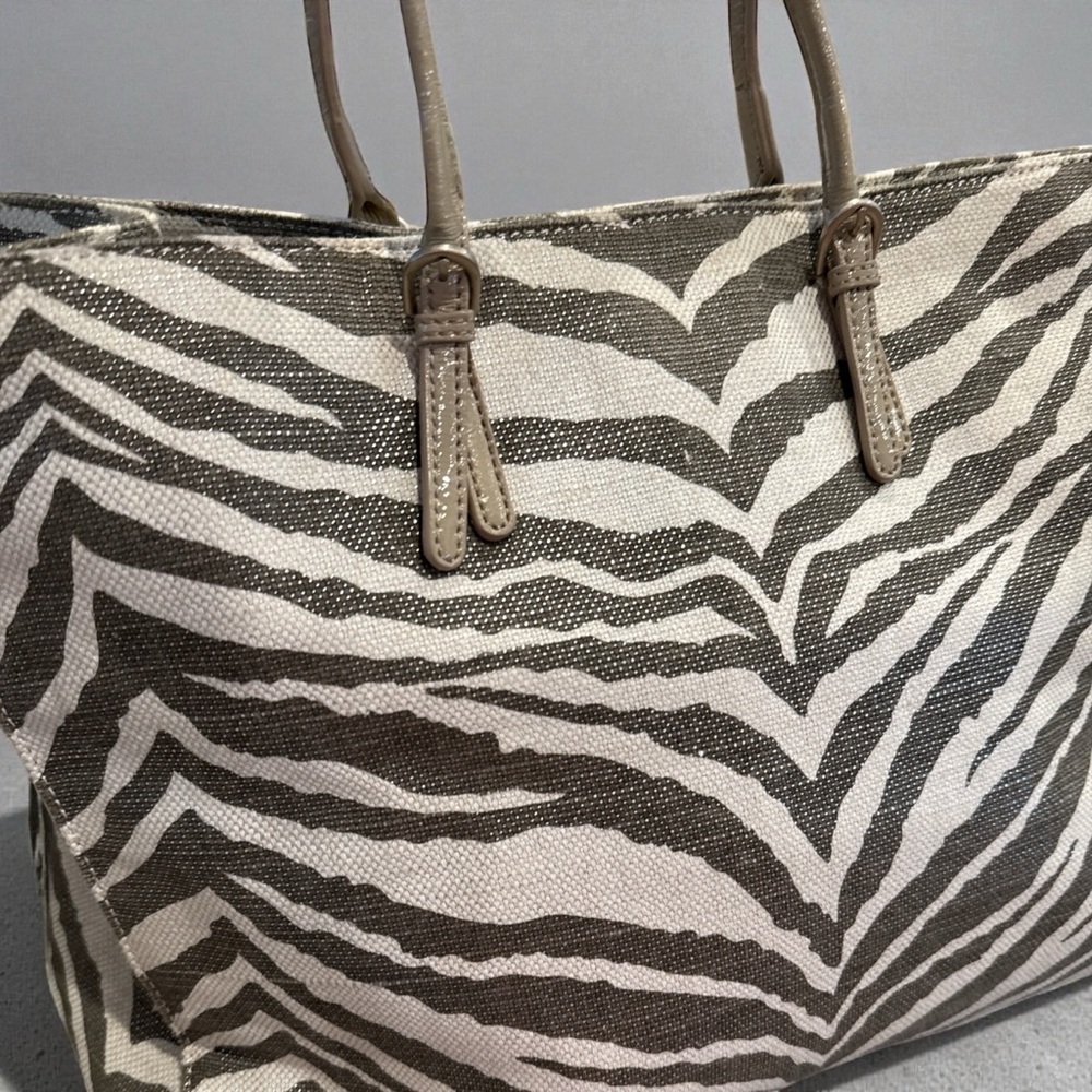 Talbots Black and White Zebra Tote - Picture 2 of 5